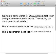 Command + control + = How To Type Superscript Subscript Text In Pages For Mac Os X Osxdaily