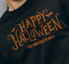 Free returns 100% money back guarantee fast shipping. Personalized Happy Halloween T Shirt Tenstickers