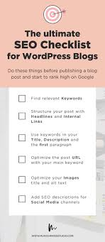 A Seo Guide For Wordpress Blogs Freebie Checklist Seo Guide Search Engine Optimization Seo Seo Tips