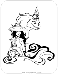 Raya and the last dragon logo. Raya And The Last Dragon Printable Coloring Pages Disneyclips Com