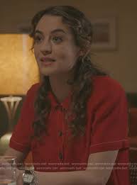 WornOnTV: Sarah's red polo top