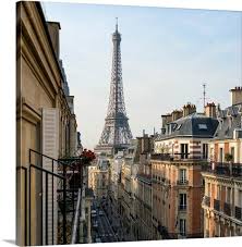 Elevated Street View With Eiffel Tower In The Background Paris France In 2021 Eiffel Tower Street View Eiffel
