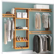 John Louis Home 12 W Deep Solid Wood Simplicity Closet System Finish Honey Maple Closet System Closet Organization Furniture