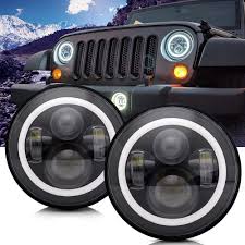 That means your hard hat. 7inch Round 80w Led Headlights Halo Ring Angel Eyes Amber Turning Signal Lights Drl Hi Lo Beam Headlights Led Drl For Wrangler Jk Tj Lj Daymaker Amazon Co Uk Car Motorbike