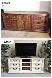 Dresser To Entertainment Center Extra Long Dresser Approx 75 Repurposed Into An Entertainment Cen Redo Furniture Furniture Makeover Refurbished Furniture