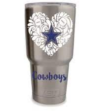 Girly Dallas Cowboys Decal Girly Dallas Cowboys Yeti Decal Dallas Cowboys Heart Cowboys Decals Cowboys Dallas Cowboys Dallas