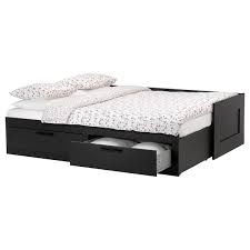 Brimnes Bedbank Met 2 Lades Zwart 80x200 Cm Ikea Brimnes Matelas Banquette Lit Banquette 2 Places