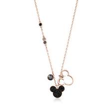 Swarovski Crystal Mickey Mouse Pendant Necklace 16 5 Ross Simons Mickey Mouse Necklace Black Diamond Earrings Studs Precious Gemstones Jewelry