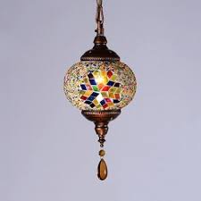 Seeded or etched, pressed or faceted, colored or clear, stained or painted, light loves glass. Moroccan Pendant Lighting With Globe Multi Color Glass Hanging Lamp For Dining Room Beautifulhalo Com