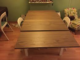 Ikea Hack Bjursta With European Walnut Veneer Dining Table Redo Diy Dining Room Table Diy Dining Room