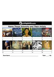 To test your knowledge on those facts, we've rounded up dozens of art trivia questions. Visual Art Trivia Pack 001 Quiznighthq