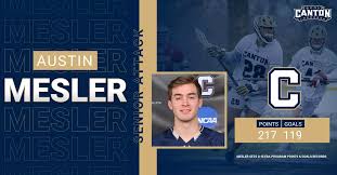 Mesler Sets Program Records for Points and Goals in Road Tilt at Utica