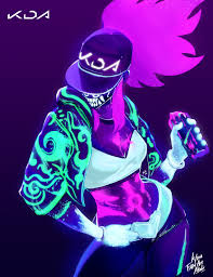 K Da Akali Fluorescent Light Practices Suda Yue On Artstation At Https Www Art League Of Legends Characters Champions League Of Legends League Of Legends