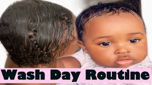Comb hair gently from roots to scalp before rinsing conditioner out. Baby S Hair Wash Routine Newborn Hair Care Youtube
