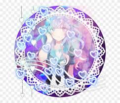 Check out this fantastic collection of aesthetic anime desktop wallpapers, with 40 aesthetic anime desktop background images for your desktop, phone or tablet. Pfp Kawaii Blue White Neon Chalk Dust Girl Circle Hd Png Download 640x640 5811806 Pngfind