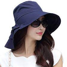Siggi Summer Bill Flap Cap Spf 50 Cotton Sun Golf Hat With Neck Cover Cord Crushable Wide Brim For Women Navy For Product P Cap Girl Stylish Hats Summer Cap