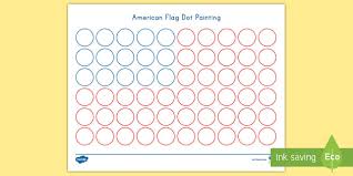 american flag dot painting activity
