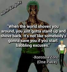 Roronoa Zoro Quote One Piece Quotes Zoro One Piece Funny