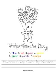 Although, valentine may seem an odd subject for kid's coloring pages as it is mainly celebrated by teenagers and adults, at present it is also observed by small children who often give valentine cards to their teachers. Valentine S Day Color By Number Worksheet Twisty Noodle