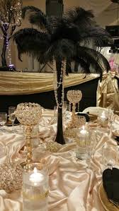 Great Gatsby Theme Quinceanera Head Table Decor Black Gold And Champagne Great Gatsby Theme Gatsby Theme Head Table Decor