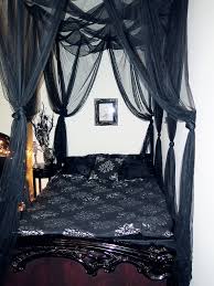 Beautiful Black Bed Net Majesty Canopy Alternative Gothic Wall Fantasy Decor Black Canopy Beds Black Bedding Canopy Bed Curtains