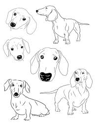 Dachshund Clipart Set Of 6 Dachshund Download Printable Instant Puppy Wiener Weener Weiner Dog Dachshund Drawing Dachshund Art Dachshund Tattoo