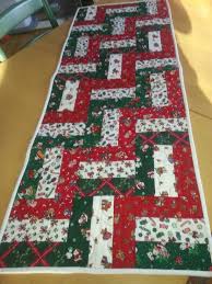 Fence Rail Block Christmas Runner Quilted Table Runners Christmas Christmas Table Toppers Christmas Table Runner Pattern