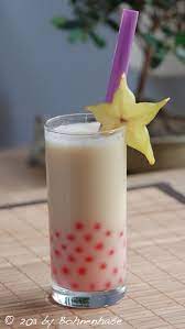 Green Tea Coconut Shake With Popping Boba Bubble Tea Flavors Boba Tea Recipe Bubble Milk Tea