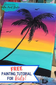 See more ideas about easy kids crafts summer kid crafts and diy kids crafts. Painting Tutorial For Kids Learn How To Paint This Sunset With A Free Video Easy Paintin Acrylic Painting For Kids Sunset Canvas Painting Sunset Painting Easy