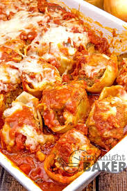 Meat Lovers Stuffed Shells Will Satisfy Any Craving For Italian Food A Savory Ground B Stuffed Shells Recipe Easy Stuffed Shells Recipe Cheese Stuffed Shells