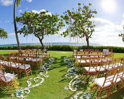 Ocean Inspired Ceremony At Jw Marriott Ihilani Resort Spa Credit Garrett Nose Photography Weddin Beach Theme Wedding Beach Ceremony Wedding Ceremony Setup