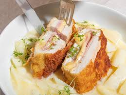 In a small saucepan mix together the soup, sour cream and lemon juice. You Need To Make Our Recipe For Chicken Cordon Bleu I Kitchen Stories