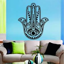 Our sticker categories range from children's stickers to animals to popular culture to transport and many more. Hamsa Hand Eye Amulet Lotus Mandala Interior Design Home Vinyl Sticker Bedroom Decor Sticker Decal 44 X 60 Color Black Overstock 15383299