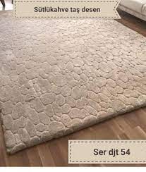sutlu kahve tas desen lastikli hali ortusu welsoft home desenler halilar kahve