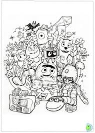Free coloring pages animals pertaining to inspire in coloring. Yo Gabba Gabba Coloring Page Dinokids Org Cartoon Coloring Pages Doodle Coloring Disney Princess Coloring Pages