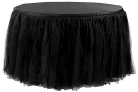 Black And White Table Skirting Tulle Tutu 14ft Table Skirt Black Tutu Table Skirt Table Skirt Tulle Table