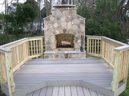 Love The Fireplace And Deck Idea Building A Deck Patio Deck Designs Outdoor Fireplace