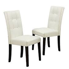 Poundex 1perfect Choice High Back Dining Side Chairs Stools Cream Faux Leather Dark Brown Legs Set Of 2 Side Chairs Dining Dining Chairs Side Chairs