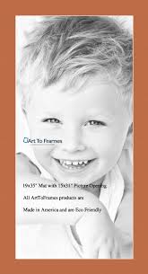 ArtToFrames Custom Red Orange Picture Photo Frame Mat Matting Board LG