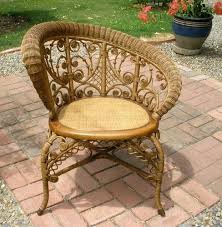 Antique Vintage Victorian Wicker Arm Chair Curlicue Stick Ball Design Ebay Victorian Wicker Antique Wicker Chairs Wicker Furniture
