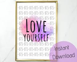 Birthdays Was The Worst Days Now We Sip Champagne When We Thirsty Lyrics Bts Printable Kpop Room Decor Korean Wall Art Bts Love Yourself Bts Dorm Decorations
