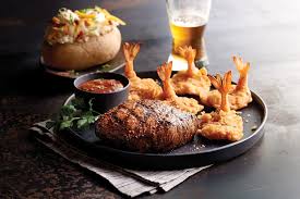 This is a texas chain steakhouse that recaptures food flavors cooked over campfires. Saltgrass Steakhouse Golden Nugget