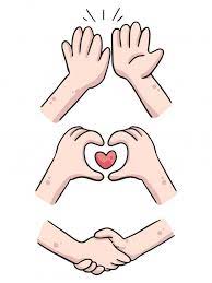 Hands High Five Heart And Shake Hands Cute Cartoon Illustration Cartoon Illustration Hand Illustration Cartoon Clip Art