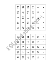 Count to 10 and write the number. Numbers 1 50 Bingo Cards Esl Worksheet By Teachermarcilene