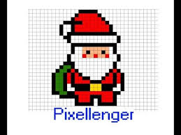 1 Simple Santa Claus Pixel Art For Kids How To Draw Christmas Picture Youtube Pixel Art Pixel Art Pattern Graph Paper Art