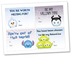 Free printable valentines day cards. Printable Disney Tsum Tsum Valentine S Day Cards Chica And Jo