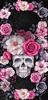 Flowers and plants, from her skin sprang plains, valleys and river sediments. Skull In The Flowers Beautiful Ilustration For The Day Of The Dead Slvh Beautiful Skull Wallpaper Iphone Skull Wallpaper Sugar Skull Wallpaper