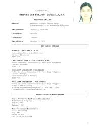 sample resume for filipino nurses – francistan template