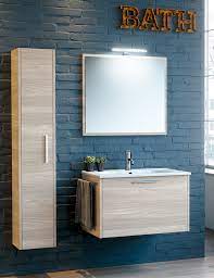 Mobile Bagno Smile 75 Cm Larice Avana Con Lavabo In Ceramica E Specchio Iperceramica Mobile Bagno Bagno Legno Arredo Bagno Moderno