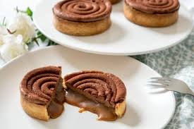 Tartelettes Chocolat Et Caramel Beurre Sale Empreinte Sucree Mini Tarte Recette Macaron Macaron Caramel
